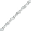 0.45 CT. T.W. Diamond Cascading Three Stone Bracelet in Sterling Silver