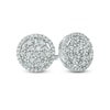 Thumbnail Image 0 of 0.45 CT. T.W. Baguette and Round Multi-Diamond Frame Stud Earrings in 10K White Gold