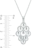 1.00 CT. T.W. Diamond Chandelier Pendant in 10K White Gold