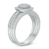 Thumbnail Image 1 of 0.30 CT. T.W. Multi-Diamond Square Frame Three Piece Bridal Set in 10K White Gold