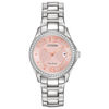 Ladies' Citizen Eco-Drive® Silhouette Crystal Accent Watch with Pink Dial (Model: FE1140-86X)