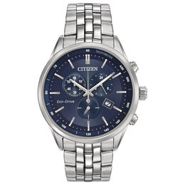 Men's Citizen Eco-Drive® Corso Chronograph Watch with Blue Dial (Model: AT2141-52L)
