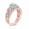 Thumbnail Image 1 of 0.75 CT. T.W. Diamond Frame Braided Infinity Bridal Set in 14K Two-Tone Gold