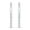 0.18 CT. T.W. Diamond Stick Drop Earrings in Sterling Silver