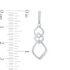 0.09 CT. T.W. Diamond Three Tier Drop Earrings in Sterling Silver