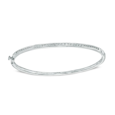 0.23 CT. T.W. Diamond Bangle in 10K White Gold