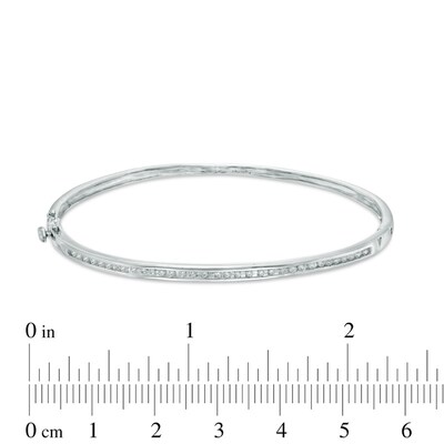 0.23 CT. T.W. Diamond Bangle in 10K White Gold