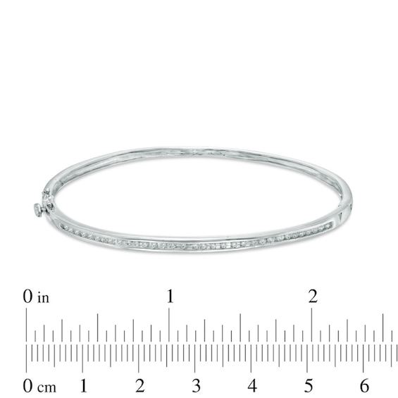 0.23 CT. T.W. Diamond Bangle in 10K White Gold