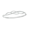 Thumbnail Image 0 of 0.09 CT. T.W. Diamond Infinity-Style Overlay Bangle in Sterling Silver