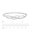 Thumbnail Image 1 of 0.09 CT. T.W. Diamond Infinity-Style Overlay Bangle in Sterling Silver