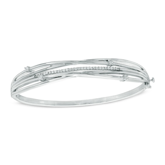 0.30 CT. T.W. Diamond Bangle in Sterling Silver