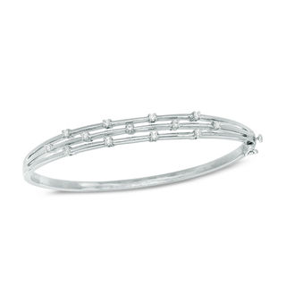 0.30 CT. T.W. Diamond Orbit Bangle in Sterling Silver