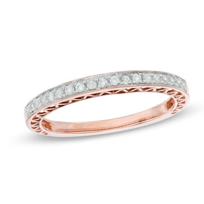 0.15 CT. T.W. Diamond Anniversary Band in 10K Rose Gold