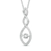 Unstoppable Love™ 0.18 CT. T.W. Diamond Cascading Drop Pendant in 10K White Gold