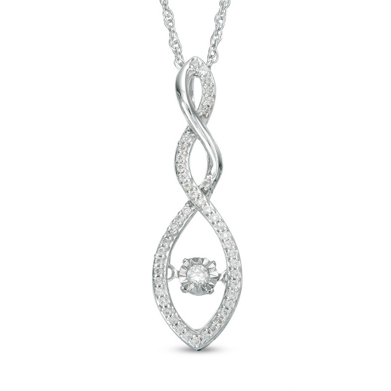 Unstoppable Love™ 0.18 CT. T.W. Diamond Cascading Drop Pendant in 10K White Gold|Peoples Jewellers