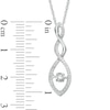 Thumbnail Image 2 of Unstoppable Love™ 0.18 CT. T.W. Diamond Cascading Drop Pendant in 10K White Gold