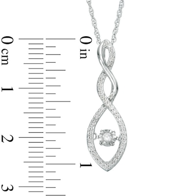 Unstoppable Love™ 0.18 CT. T.W. Diamond Cascading Drop Pendant in 10K White Gold