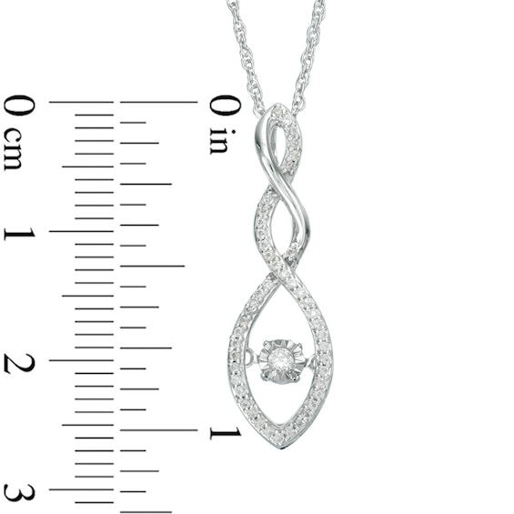 Unstoppable Love™ 0.18 CT. T.W. Diamond Cascading Drop Pendant in 10K White Gold