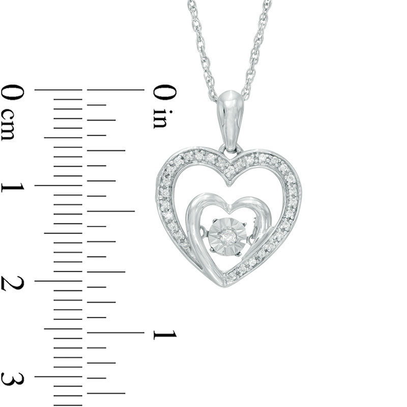 Unstoppable Love™ 0.09 CT. T.W. Diamond Heart Pendant in Sterling