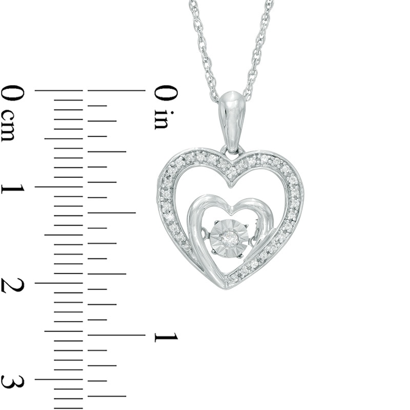 Unstoppable Love™ 0.09 CT. T.W. Diamond Heart Pendant in Sterling Silver|Peoples Jewellers