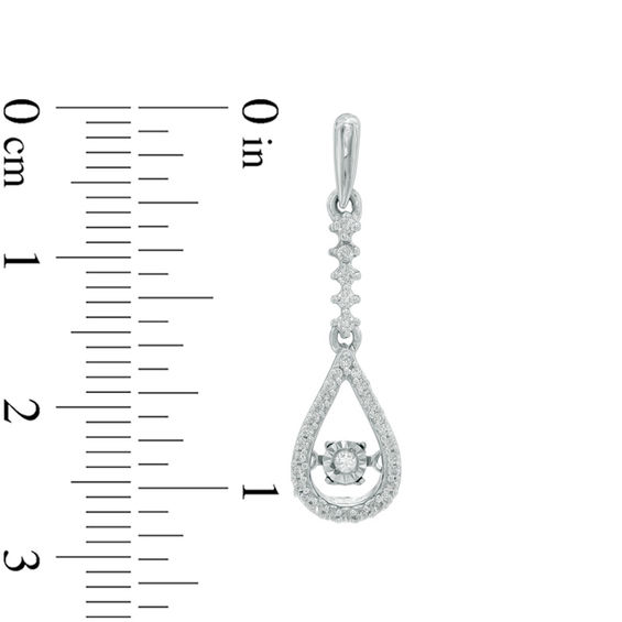 Unstoppable Love™ 0.23 CT. T.W. Diamond Teardrop Earrings in Sterling Silver