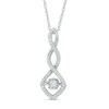 Unstoppable Love™ 0.18 CT. T.W. Diamond Squared Cascading Drop Pendant in 10K White Gold