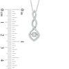 Unstoppable Love™ 0.18 CT. T.W. Diamond Squared Cascading Drop Pendant in 10K White Gold