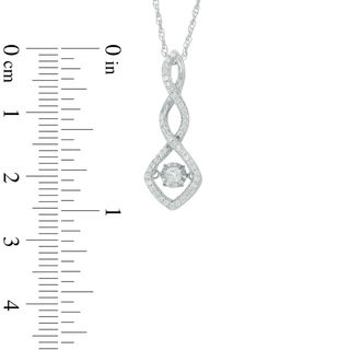 Unstoppable Love™ 0.18 CT. T.W. Diamond Squared Cascading Drop Pendant in 10K White Gold