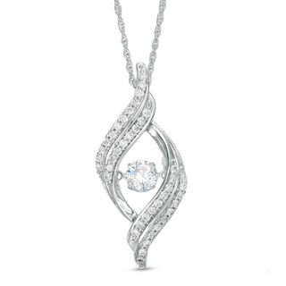 Unstoppable Love™ 0.70 CT. T.W. Diamond Open Flame Pendant in 10K White Gold