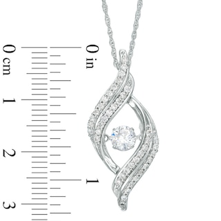 Unstoppable Love™ 0.70 CT. T.W. Diamond Open Flame Pendant in 10K White Gold