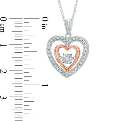 Unstoppable Love™ 0.09 CT. T.W. Diamond Heart Pendant in 10K Two-Tone Gold