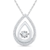 Unstoppable Love™ 0.18 CT. T.W. Diamond Teardrop Pendant in 10K White Gold