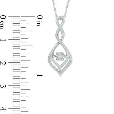 Unstoppable Love™ 0.23 CT. T.W. Diamond Cascading Infinity Drop Pendant in Sterling Silver