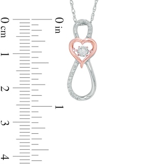 Unstoppable Love™ 0.15 CT. T.W. Diamond Infinity with Heart Pendant in 10K Two-Tone Gold