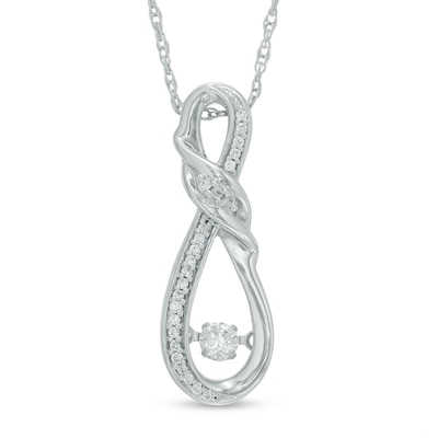 Unstoppable Love™ 0.15 CT. T.W. Diamond Infinity Pendant in 10K White Gold