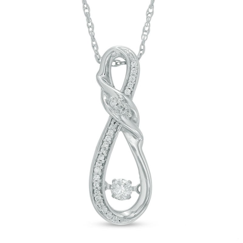 Unstoppable Love™ 0.15 CT. T.W. Diamond Infinity Pendant in 10K White Gold|Peoples Jewellers