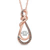 Unstoppable Love™ 0.15 CT. T.W. Champagne and White Diamond Infinity Pendant in 10K Rose Gold