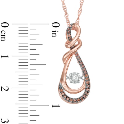 Unstoppable Love™ 0.15 CT. T.W. Champagne and White Diamond Infinity Pendant in 10K Rose Gold