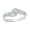 CT. T.W. Diamond Swirl Engagement Ring in 10K White Gold