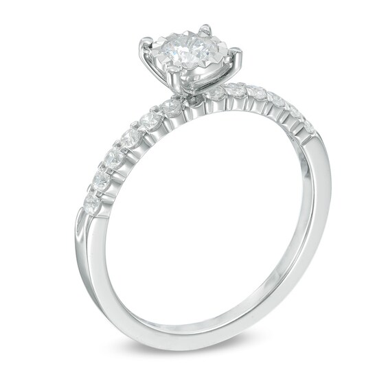 0.50 CT. T.W. Diamond Solitaire Engagement Ring in 14K White Gold