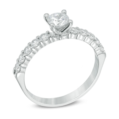 0.78 CT. T.W. Diamond Engagement Ring in 14K White Gold