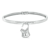 Thumbnail Image 1 of Forever Locking Love™ Diamond Accent Padlock Charm Hinged Bangle in Sterling Silver
