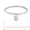 Thumbnail Image 2 of Forever Locking Love™ Diamond Accent Padlock Charm Hinged Bangle in Sterling Silver