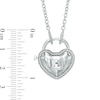 Thumbnail Image 2 of Forever Locking Love™ 0.10 CT. T.W. Diamond Heart-Shaped Padlock Necklace in Sterling Silver