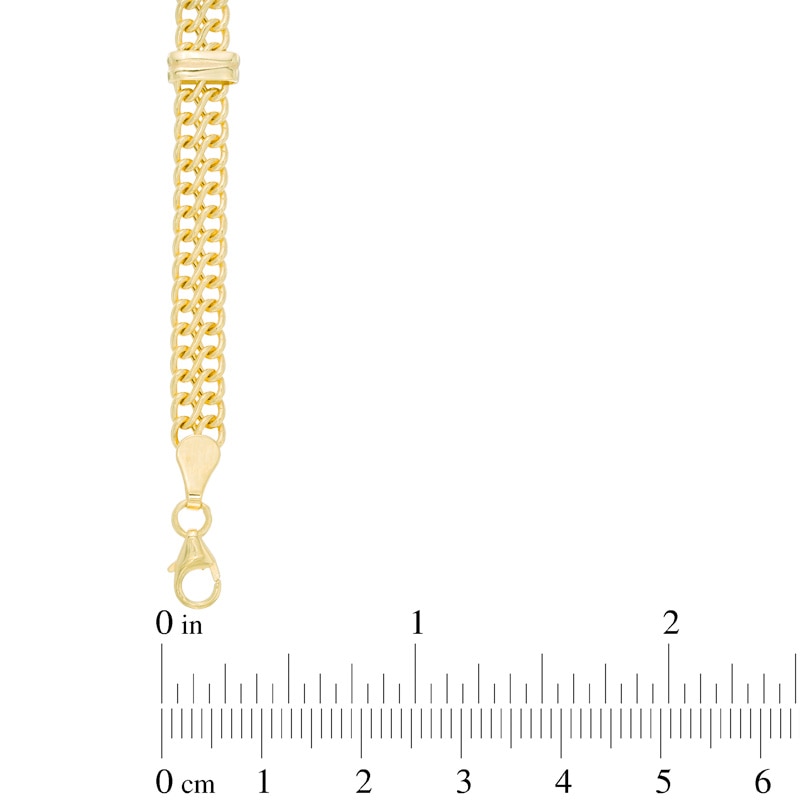 Bar Station Fancy Chain Necklace in 10K Gold - 17.75"