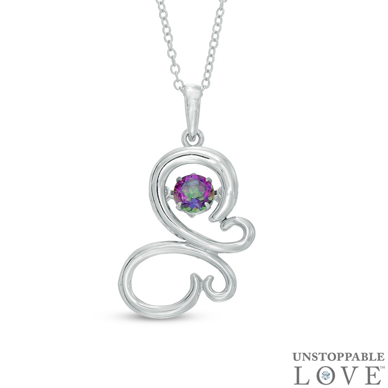 Unstoppable Love™ 5.0mm Mystic Fire® Topaz Butterfly Pendant in Sterling Silver|Peoples Jewellers