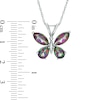 Mystic Fire® Topaz Butterfly Pendant in Sterling Silver