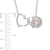 Forever Locking Love™ 0.15 CT. T.W. Diamond Heart with Padlock Necklace in Sterling Silver and 10K Rose Gold