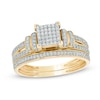 Thumbnail Image 0 of 0.33 CT. T.W. Multi-Diamond Collared Bridal Set in 10K Gold