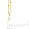Thumbnail Image 1 of Double Row Stampato Bracelet in 10K Tri-Tone Gold - 7.25"